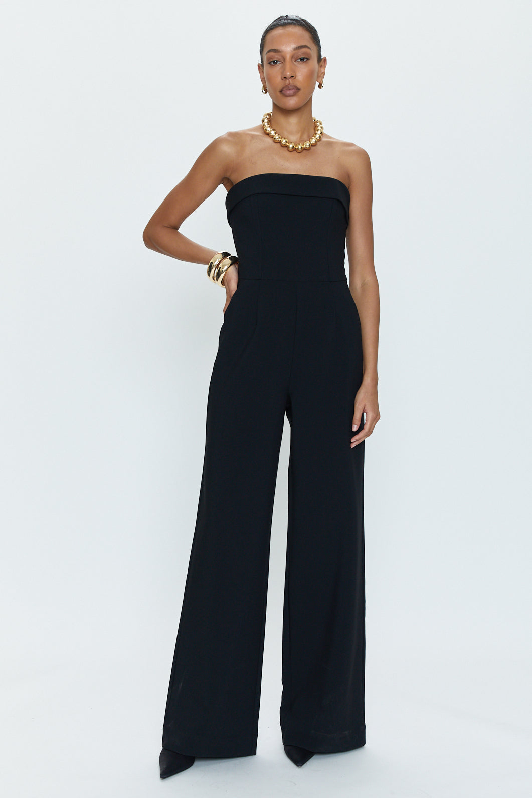 Valentina Polished Jumpsuit - Black
            
              Sale